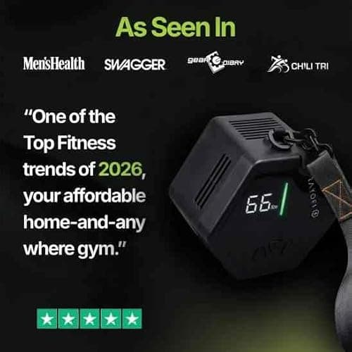 Rayofi GO-TONE Pro Portable Cable Gym,7-66LB Adjustable Resistance Band,Bluetooth Connection,3 Modes, 90+ Exercises. Rechargeable Full-Body Workout Machine for Home, Travel, Office, Men & Women(black) — view 5
