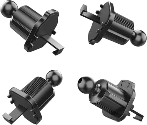 Black Universal Mobile Bracket Clip, Air Vent Clip For Most Car Phone Holder Cellphone Holder Mount Grip With Joint Ball Dia 17mm Air Vent Clip For Car Phone Mount Automobile Accessories — view 4