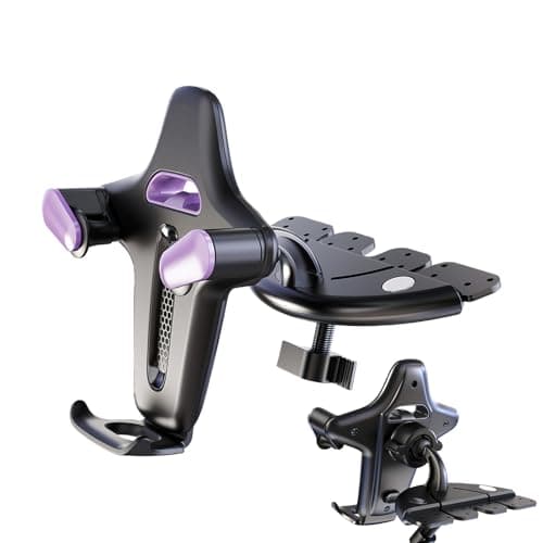 Car Phone Holder With Music Slot Adjustable Automatic Clamp
