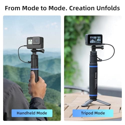 Newmowa 10000mAh Power Bank Handle Grip Tripod for Action Camera & Phone — view 4