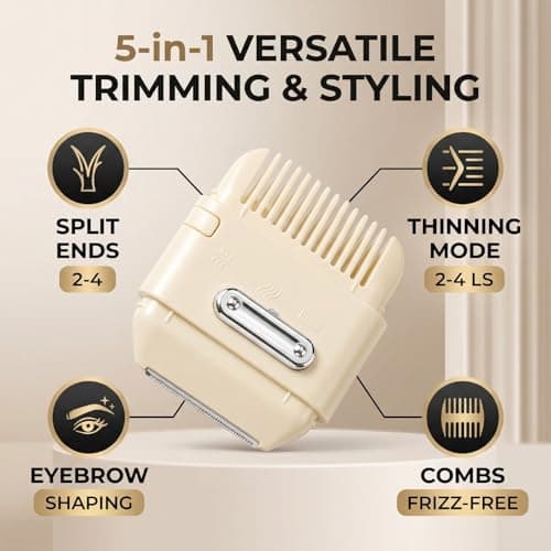 Elprico Manual Hair Trimmer Comb for Split Ends & Bangs Thinning (Beige) — view 2