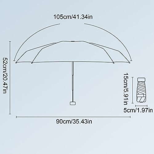 Fulenyi Sunshade Umbrella, Travel Umbrella, Sun UV Protection, Flat, Foldable, Windproof, Fast Dry Umbrella, Ultra Lightweight, Pocket Umbrella For Walking, Small Umbrella For Rain & Sun — view 5