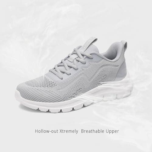 FLARUT Womens Trainers Breathable Running Walking Shoes(Grey,40) — view 3