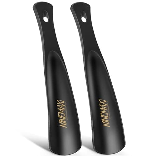 NINEMAX Small Shoe Horn Plastic,Travel Shoehorn for Men Women Kids(2Pc)