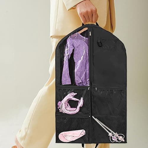 Garment Bag 1 x Multifunctional Garment Bags Suit 8 x 60 x 110 cm, Premium Clothes Cover Waterproof with Window Foldable Travel for Dresses Jackets Shoes Accessories — view 6