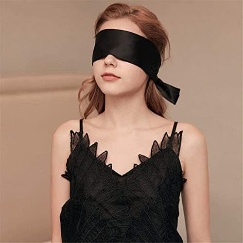 TFSYLISA 2 Pack Satin Eye Blindfold Smooth Satin Eye Cover Silk Sleep Mask — view 2
