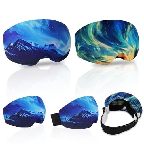 Ryaco Ski Goggles Protective Cover Microfibre Glasses Cleaning Cloth Lycra Fabric Ski Goggles Protective Cover Protects Against Scratches Suitable for Snowboarding, Ski Travel Storage, Lens Protection