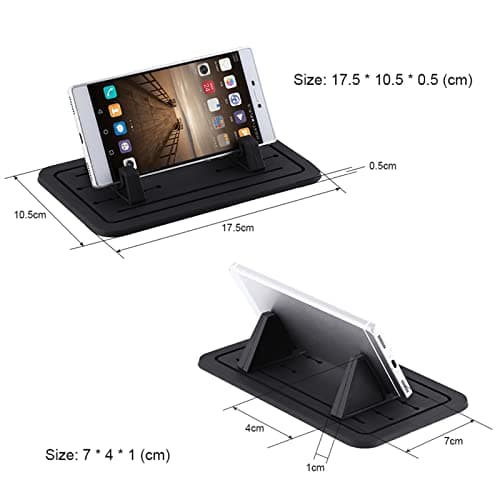 Silicone Car Phone Holder Pad Mat Dashboard, Anti-slip Stand Cell Phone Mount Holder Dash Width Adjustable for Any Smartphone GPS Table soporte coche antideslizante car slip pad car phone holde — view 3