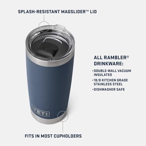 YETI Rambler 20 oz Tumbler, Stainless Steel, Vacuum Insulated with MagSlider Lid, Wetlands Camo — view 2