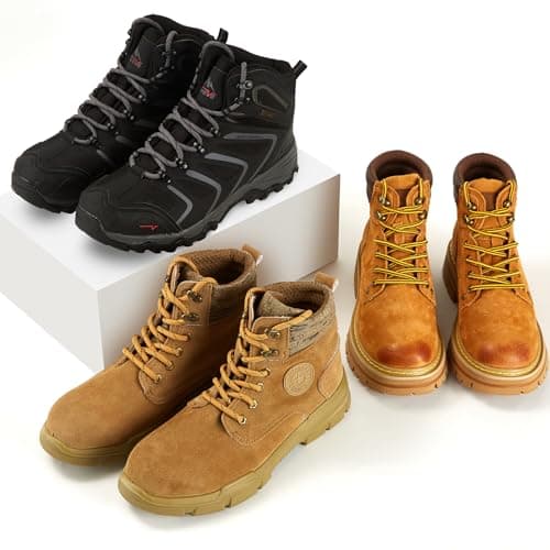 CCSOFTIME 2 Pairs Heavy Duty Walking Boot Laces, Strong Round Shoelaces for Berghaus Hiking, Work & Safety Boots, 4.5mm Thick, Tan Black-150CM — view 5