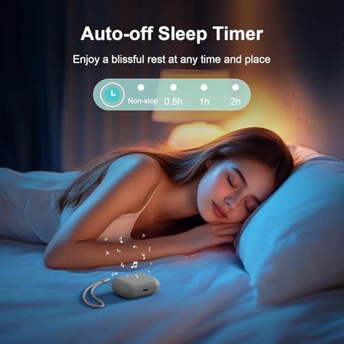 ANJANK Mini Portable Travel White Noise Sound Machine for Adult Kid Baby, with 20 Soothing Sounds, Powerful Battery, 30-Level Volume, Sleep Timer, Noise Canceling for Sleeping, Home, Registry Gift — view 3