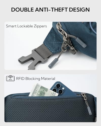 Waterfly Bum Bag Fanny Pack Waist Packs with RFID Blocking Navy Blue — view 4