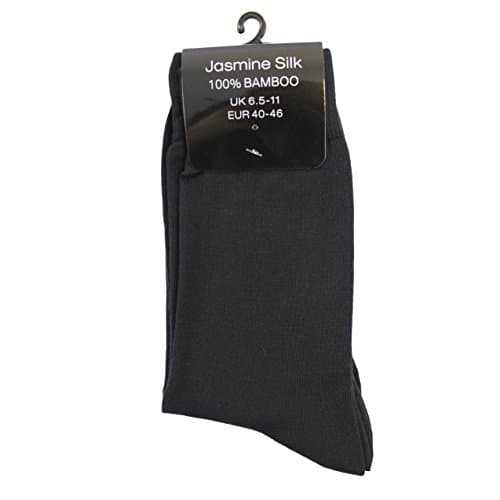 Jasmine Silk 3 Pairs Supersoft Mens 100% Bamboo Socks Thermal Sock Black 6.5-11 — view 4