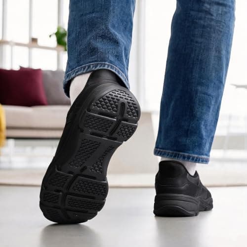 Bruno Marc Men's Hands Free Slip on Shoes Casual Loafers,All Black,8 — view 2