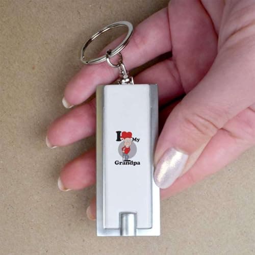 Azeeda 'I Love my Grandpa' LED Keyring Torch (KT00048526) — view 3