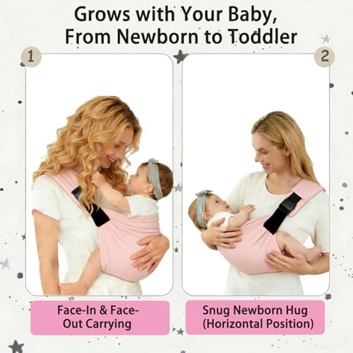 Baby Sling Carrier | Adjustable Front & Back, Adjustable Sling Easy Toddler Carrier Comfortable — view 3