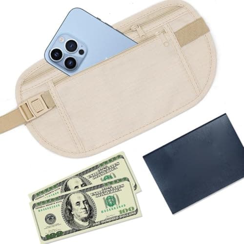 Running Belt Phone Holder for Women Men, Super Light Hiking Waist Bag Outdoor Sport Waist Pouch Bag, Money Belt for Fitness Workout Waist, Cards Bag Belt Exercise Waist Bag, Around You Waist (Black) — view 4