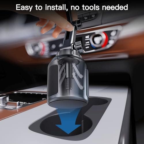 Giftorld Cup Holder Phone Tablet Mount for Car,Truck,360° Rotatable Stand Holder and Adjustable Arm, Compatible with 4-10 inches iPad Samsung Tab iPhone Cellphones Kindle Fire HD — view 5