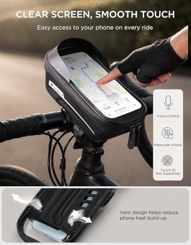 whale fall Waterproof Bike Frame Bag, 1S Quick Release Bike Phone Holder — view 3