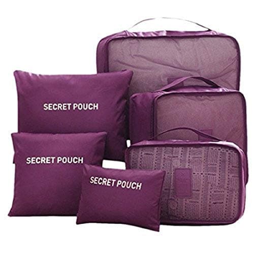 Styleys Set of 6 Packing Cubes Travel Organizer, MAROON, Standard, Modern