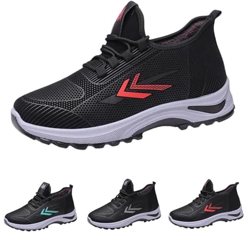 Men's Winter Trainers Warm Fur Lined Walking Shoes Lightweight Sneakers — view 4