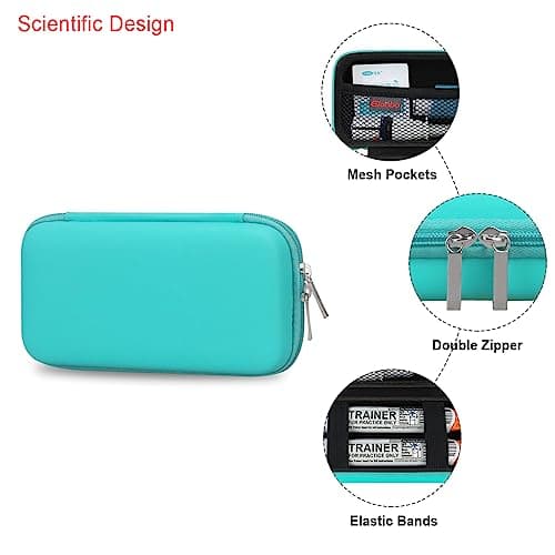 Elonbo EpiPen Carrying Case, Travel Medicine Kit for 2 Epi Pens, Turquoise — view 4