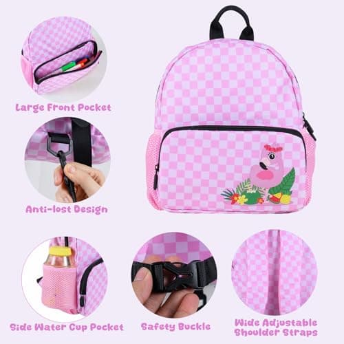 HOMFME 2PCS Kids Luggage Set, 46cm Children Ride on Suitcase (Pink, Bird) — view 4