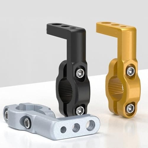 Motorcycle Head Extension Bracket Aluminium Alloy Multi-Functional Mount for GPS Phone Camera Handlebar Bar End Accessories Black Gold Silver(silver) — view 4