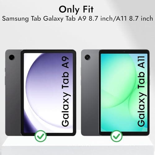 Case For Samsung Galaxy Tab A9 2023 / Tab A11 (2025) 360 Degree Rotating Protective Cover, Smart Stand Case for 8.7 Inch Tablet, Compatible with A9 A11 (Marble Purple) — view 2