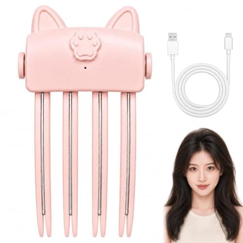 Electric Heated Hair Volume Clip,Heated Root Volumizer Clip,Portable Travel Hair Styling Tool for Flat Fine Hair, for Women (Pink)