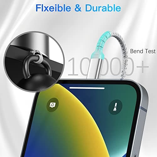 ULIFTUS Short Lightning Cable, 15CM, 2 Pack iPhone Charger Cord — view 2