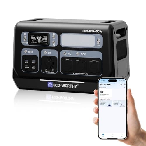 ECO-WORTHY 2400W Portable Power Station with 2048Wh LiFePO4 Battery