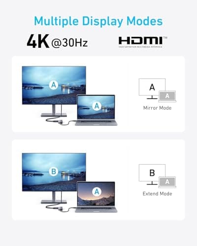 Anker USB-C Hub, 5-in-1 USB Hub for Laptops, 4K HDMI Multiport Adapter — view 5