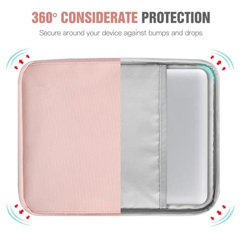 TiMOVO Tablet/Laptop Sleeve Bag Carrying Case with Shoulder Strap, 13",Pink — view 4