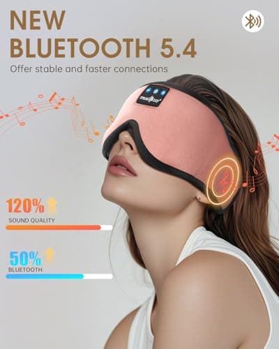 MUSICOZY Sleep Mask Headphones 100% Blackout 3D Sleep Headphones — view 6