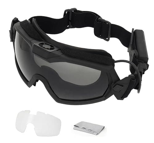 WISEONUS Airsoft Goggles Tactical Anti Fog Paintball Protective Shooting Glasses for CS Hunting Cycling Snowboard Ski Outdoor Sports