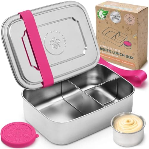 Stainless Steel Bento Box & Condiment Container - Dragonfruit, 47oz / 1.4 L
