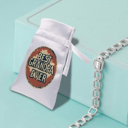 Azeeda 'Best Grandpa Ever ' Satin Gift Bag - 15cm (SB00112177) — view 5