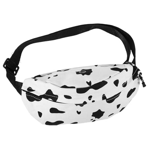 PHENOFICE Cow Pattern Cross Body Bag Lamb Wool Fashion Chest Bag