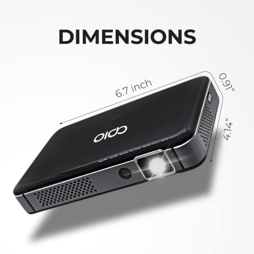 APIO Resolution 1080p Auto Focus, 400 ANSI Lumen DLP Pro Pocket Projector with HDMI/Type C Supports, Built-in Rechargeable Battery and Speakers for Streaming Movies, Laptops, Phones, Home & Outdoor — view 2