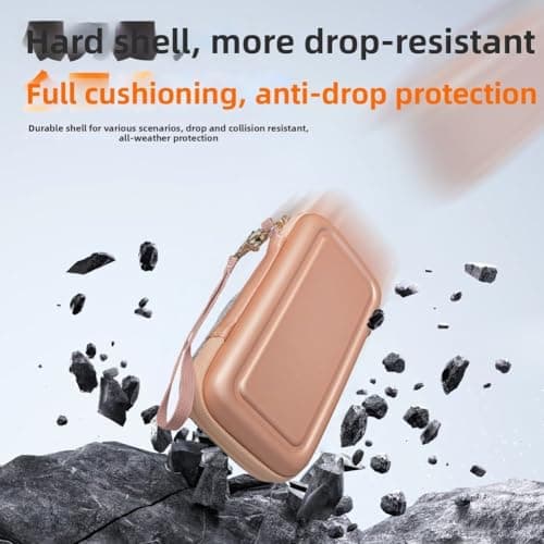 Shockproof Hard-Shell Phone Storage Bag for Two Smartphones, EVA Protective Case with Soft Lining, Water and Dust Resistant Travel Organizer Pouch for Mobile Devices, Black(Black) — view 4