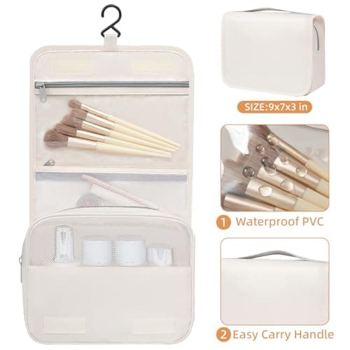 BAGAIL 8 Set Packing Cubes Various Sizes Packing Organizer for Travel Accessories Luggage Carry On Suitcase - Beige — view 3