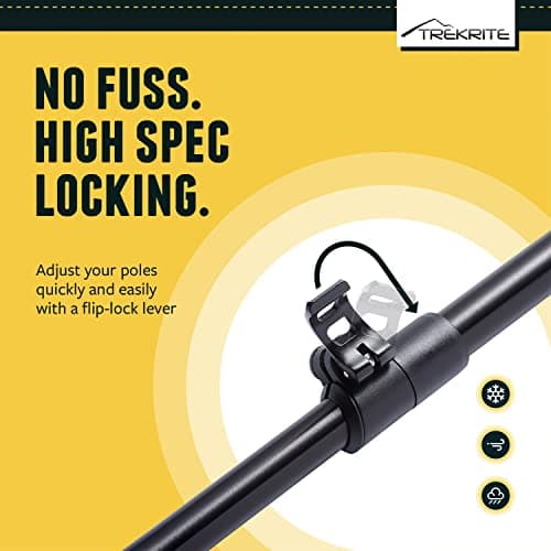 Trekrite Telescopic Walking Poles, 2 Pack Lightweight Hiking Poles with Accessories, Adjustable Trekking Sticks for Men & Women - Made with Aircraft Grade Aluminium from a UK Based Company — view 4