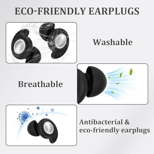 45db Sleep Ear Plugs,Reusable Silicone Soft Earplugs Sleep Noise Cancelling for Side Sleepers Snoring Travel Study,Hearing Protection with 4 Size (S/M/L/One-Size — view 5