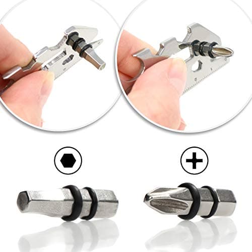 COM-FOUR® 2-piece Multi-Tool Set, Functional Tool Made of Stainless Steel — view 4