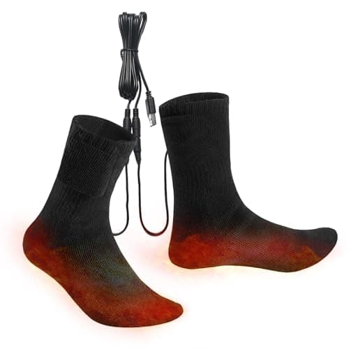 USB Electric Heated Socks, 5V Heated Foot Warmers, Winter Electric Foot Warmer Socks, for Outdoor Riding Camping Hiking Motorcycle Skiing