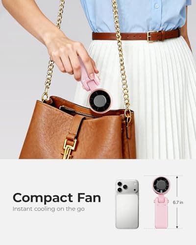 Bearwind Portable Handheld Turbo Fan, 5-Speed High Airflow, 4000mAh Battery — view 6