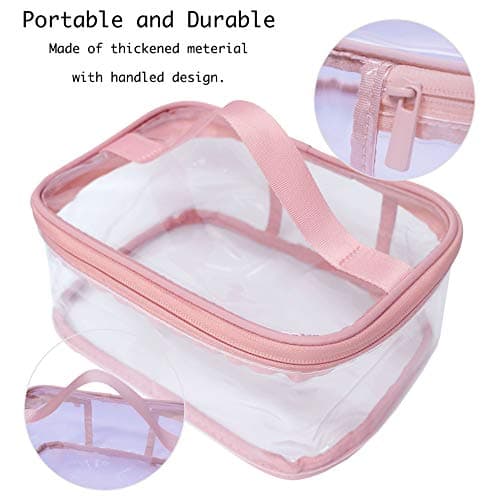 FIYUK Toiletry Bag Makeup Cosmetic Clear Bag Portable Waterproof Transparent Travel Large Storage — view 3