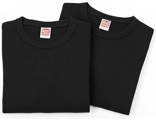 Mens Thermal 2 Pack Underwear Vests Long Sleeve Tops, Thermal T-Shirt Warm Underlayer Winter Thermals Base Layer Clothing Men Vest Top Size S-XXL (XXL Black) — view 5