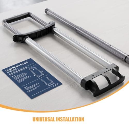 2pcs Aluminum Alloy Telescopic Suitcase Pull out Rod Replacement — view 3
